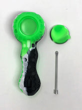 Unbreakable Silicone 4" Hand Spoon Pipe Honeycomb w/Cleaner Cover