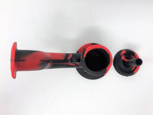 New Portable Silicone Water Pipe Hookah Smoking Pipe Rig+ Spoon Tool - Red n' Black