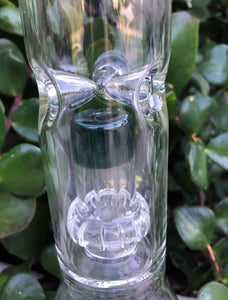 16" Thick Glass Beaker Bong Shower Perc & Dome Perc Ice Catchers w/2 - 14mm Bowls