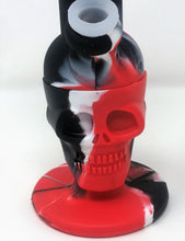 Unbreakable 8" Detachable Silicone Skull Water Bong 14mm Male Slide Bowl