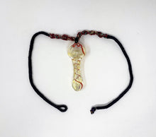 Hemp Lanyard/Necklace with Fumed Glass Hand Pipe