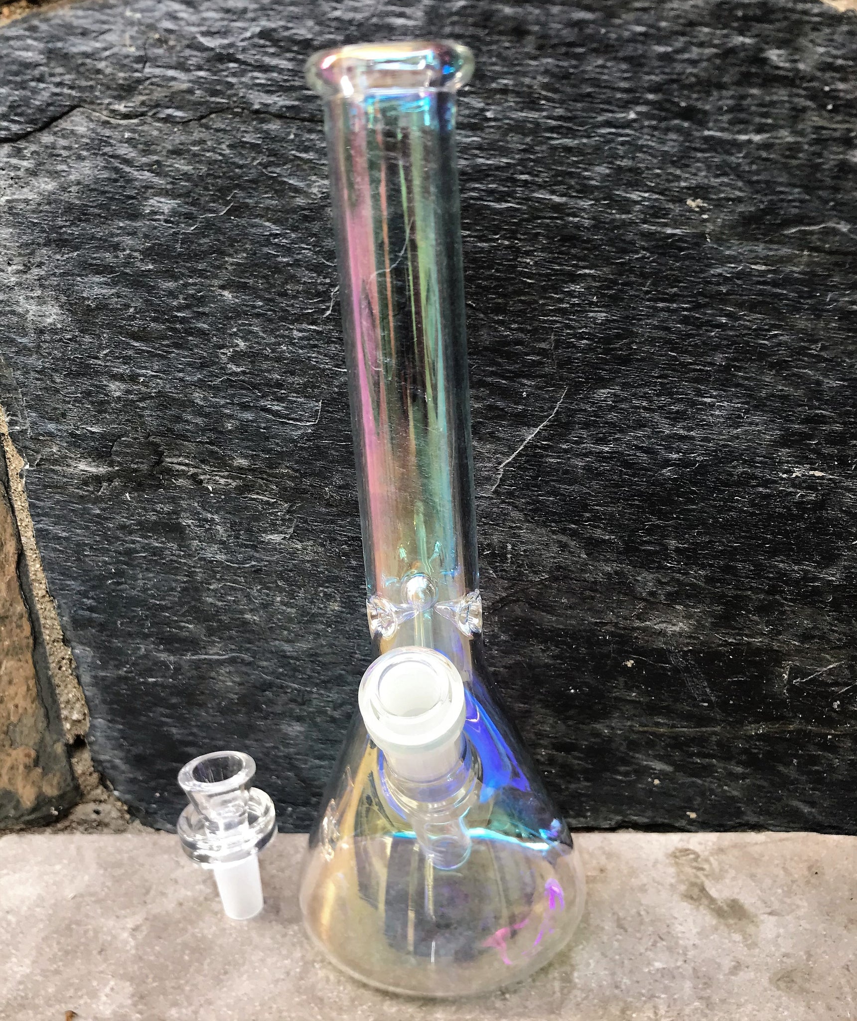 10” Heavy Duty Glass Bong – Beaker Base Water Pipe With 14mm Bowl & Downstem (Borosilicate Glass)