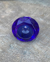 Thick Blue Glass 14mm Male Diamond Large Bowl