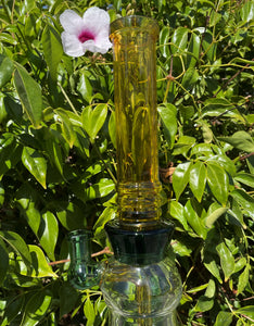 12" Straight Thick Glass Best Rig Shower Perc 14mm Funnel Bowl