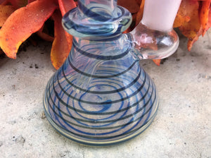 Mini 5" Fumed Glass, Bent Neck, Water Rig w/14mm Male Herb Bowl - On the Go!