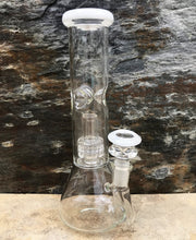 Best thick Glass 8.5" Beaker Rig Shower & Dome Perc Ice Catchers 14mm Bowl - Ice