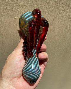 Collectible Thick Glass Best 5" hand Spoon Bowl Pipe Unique Design