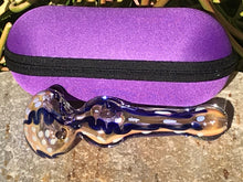 Elegant 5" Handmade Glass Hand Pipe w/ Zipper Padded Hard Case - Volo Smoke and Vape