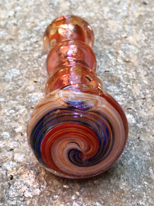 Thick Glass 4.5" Best Fumed Glass Spoon Handmade Hand Pipe w/Zipper Padded Case included- Hard Candy