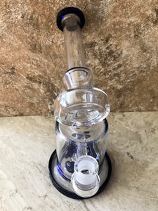 Awesome! Thick Glass 5 Shower Percolators 9" Rig 18mm Honey Bucket w/Cap Tool - After Dark