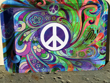 7"x 5" Peace Out! Portable Metal Rolling Tray for Portable & On-the-Go!