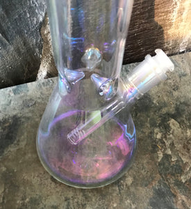15.5" Shimmering & Sleek Thick Glass Beaker Bong w/14mm Clear Diamond Shaped Bowl - Chill Factor