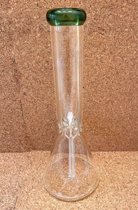 Thick Clear Glass Best 14" Beaker Bong Quartz Banger, Carb Cap, Tool, Bowl