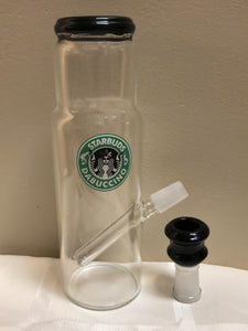 7" StarBuds Dabuccino Thick Glass Bong Rig w/14mm Female Thick Glass Bowl