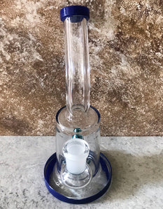 Thick Glass 6" Water Rig Colored Shower Perc. 14mm Male Glass Bowl - Twilight