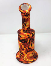 8" Fire Skull Silicone Detachable Unbreakable Jug Bong w/14mm Bowl