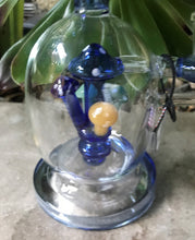 Collectible Thick Glass Shower Perc 9.5" Rig w/Color Glass Mushrooms 14mm Bowl