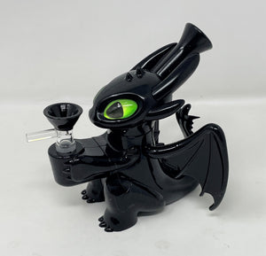 Thick Silicone Detachable Unbreakable Black Dragon Bong