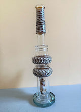 One of a Kind Collectible 13.5" Straight Thick Glass Rig Beautiful Design