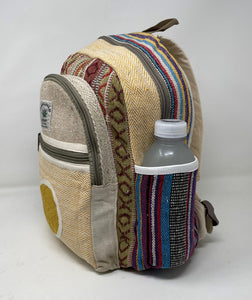 All Natural Handmade Multi Pocket Pure Hemp Unisex Day Backpack