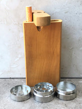 4" Solid Wood Tobacco Dugout/Stash Box w/Aluminum Bat & Grinder - Blondie