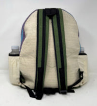 Unisex Large 100% Hemp and Natural Woven Cotton Backpack