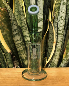 Thick Glass 10" Water Rig Shower Perc 14mm Bowl - Garden