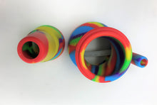 8" Multi Colors Silicone Detachable & Unbreakable Rig & 14mm Male Quartz Banger - Cone Shape