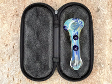 New Thick Fumed Glass 4.5"  Spoon Hand Pipe includes Zipper Padded Hard Case