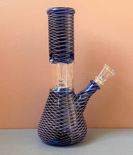 Thick Glass Bong 8.5" Beaker Ice catcher dome Perc Slide Stem w/Bowl