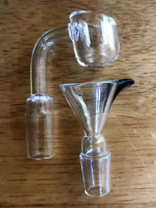 Glass Water Shower Bong 8" Best Quartz Bucket Herb Bowl - Volo Smoke and Vape