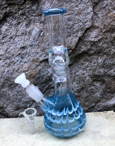 Handmade Thick Glass Double Zong Beaker 10