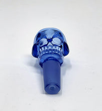 14mm Male Thick Blue Glass Skull Large Bowl