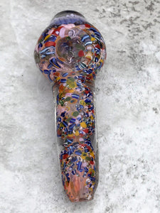 Thick Glass 5" Fumed Glass Spoon Hand Pipe w/Implosion Zipper Padded Case