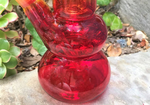 12" Rasta Colors Water Pipe Glass Bong w/Double Perc, Ice Catcher, Downstem & Bowl - Get Yours!