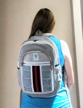 Hemp Simple Multi Pocket Backpack with Laptop Sleeve - Unique Pattern