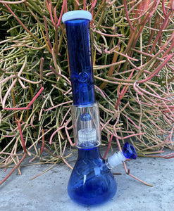 16 Sand Blasted Fumed Color Tribal Beaker Water Pipe - with 14M Bowl -  Dollar Head Shop