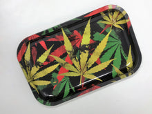 Marijuana Leaf Design - Metal Rolling Tray