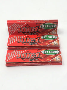 Very Cherry JUICY JAY'S - 1 1/4" Cigarette Rolling Papers - 3 Packs