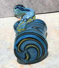 Collectible Handmade Thick Glass 7.5" Bubbler with Zipper Padded Hard Case - Sea Dragon