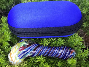 Best 4" thick Glass Standing Hammer Zipper Padded Hard Case Pouch - Volo Smoke and Vape