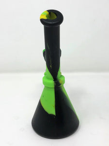 Unbreakable Silicone Detachable 5.6" Beaker Bong Silicone w/Glass Screened Bowl