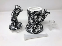 Skull and Bones Design 8" Detachable Silicone Best Water Bong 14mm Bowl