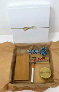 Best Dugout w/Cigarette + Grinder, Papers, 3.5" Glass Hand-Pipe Gift Boxed Set