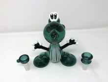 6" Collectible Handmade Thick Green Glass Rig Yoshi Character includes 14mm Slide Bowl