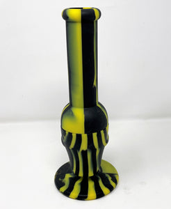 11" Thick Silicone Detachable Unbreakable Skull Design Bong w/2 bowls