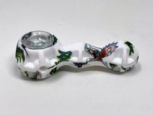 Collectible 4" Thick Silicone Hand Pipe Glass Bowl w/Tool & Compartment R&M