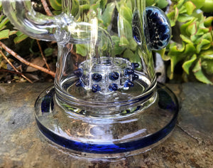 Thick Glass 10" Straight Rig w/Implosion Design Shower Perc 2 - Slide Bowls - Mosaic