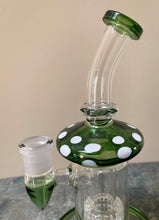 Thick Glass 8" Rig Shower Perc Mushroom Design 2-18mm Bowls