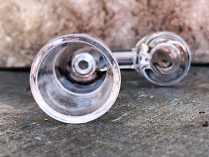 100% Super Thick Bowl 18mm Clear Female 90 Degree